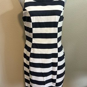 H&M Black White Striped Sleeveless Dress Size 12